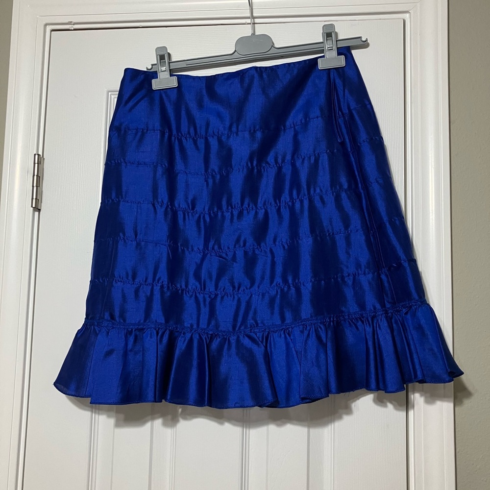NWT Ralph Lauren Black Label Silk Tiered Ruffle Skirt - Picture 3 of 5